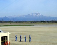 米子飛行場から見る大山