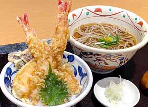 蕎麦処 いなたや アトレ亀戸店、アトレ亀戸リニューアル記念「大海老天丼＆そば」